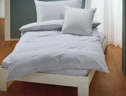 Uni Satin Bettwäsche mit Biese