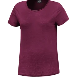 Unifarbenes Leinen T-Shirt