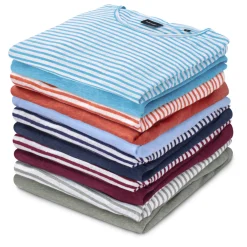 Unifarbenes Leinen T-Shirt