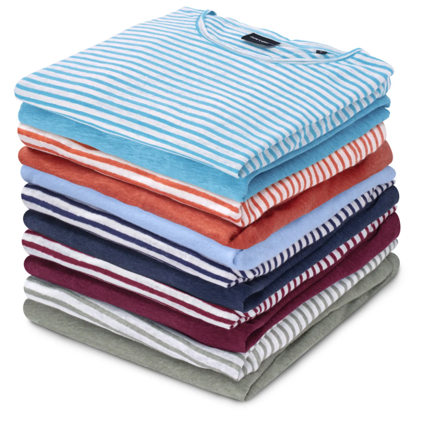 Unifarbenes Leinen T-Shirt