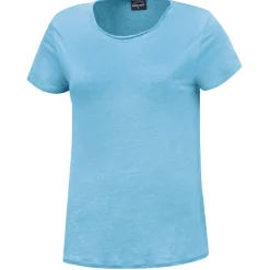 Unifarbenes Leinen T-Shirt