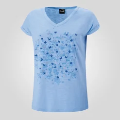 V-Neck T-Shirt mit Sommerprints