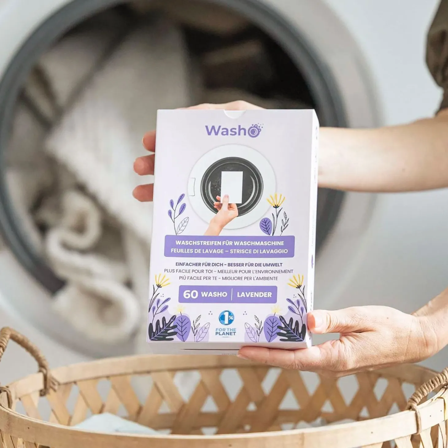 Washo Waschstreifen Lavender, 60 Stk