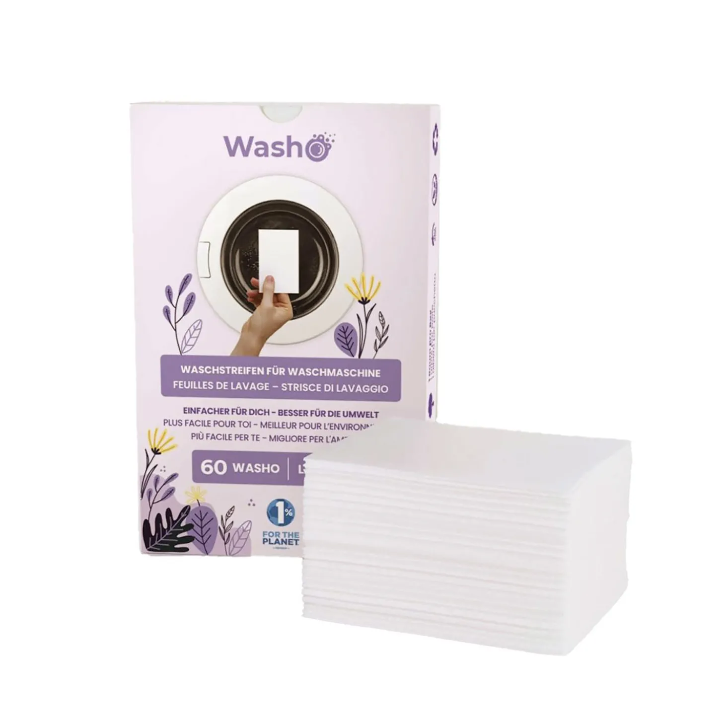 Washo Waschstreifen Lavender, 60 Stk