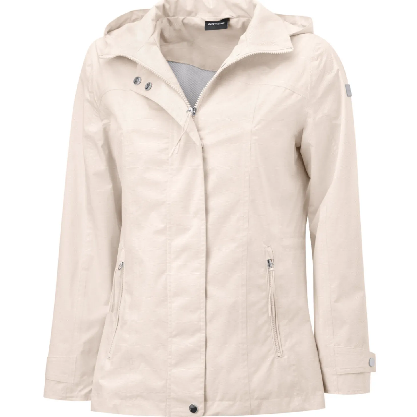Wasserdichte Funktionsjacke mit abnehmbarer Kapuze