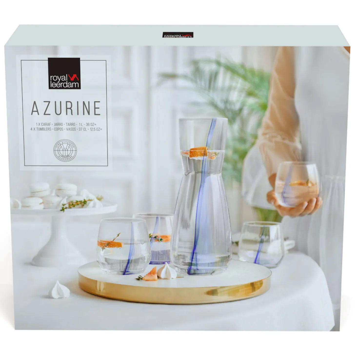 Wasserset Azurine, Karaffe mit Gläsern