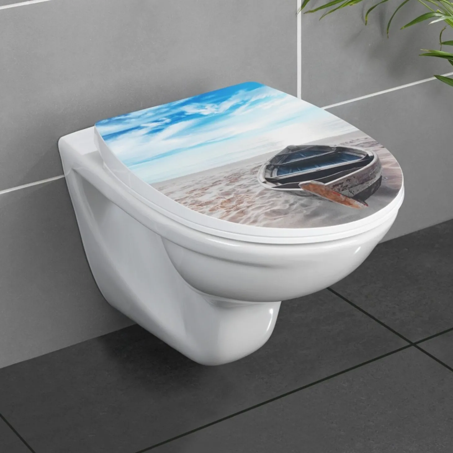 WC-Sitz Boat mit Hochglanz-Oberfläche, Absenkautomatik