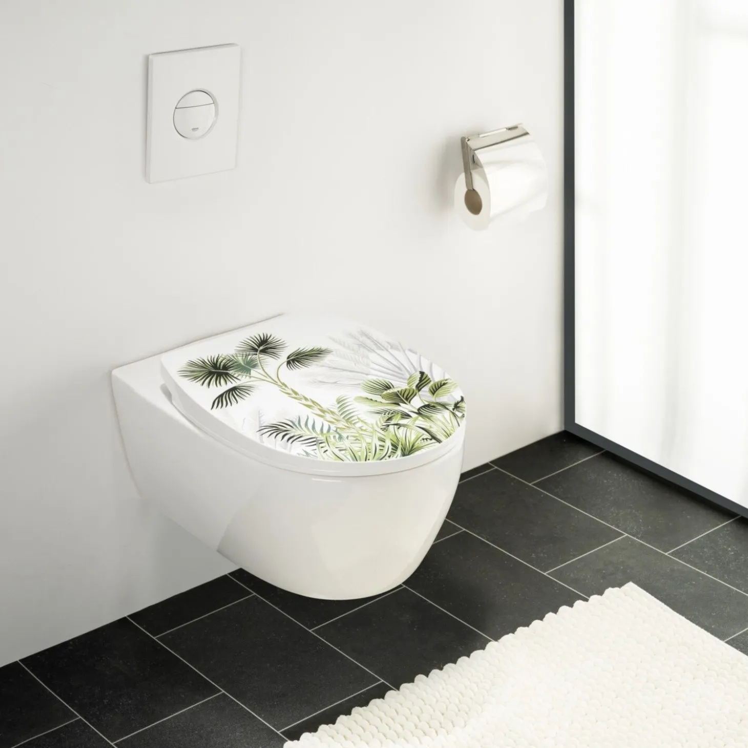 WC-Sitz Mascali mit Relief-Oberfläche, Absenkautomatik