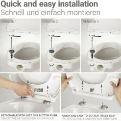 WC-Sitz Ripa mit Relief, Absenkautomatik