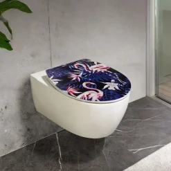 WC-Sitz Silvi mit Relief-Oberfläche, Absenkautomatik