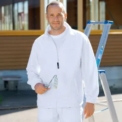 Weisse Fleecejacke