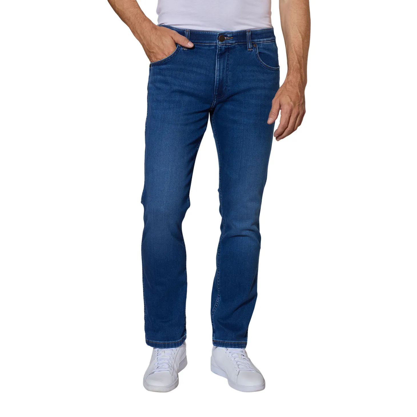 Wrangler Herren Jeans Grensboro regular straight Free to stretch