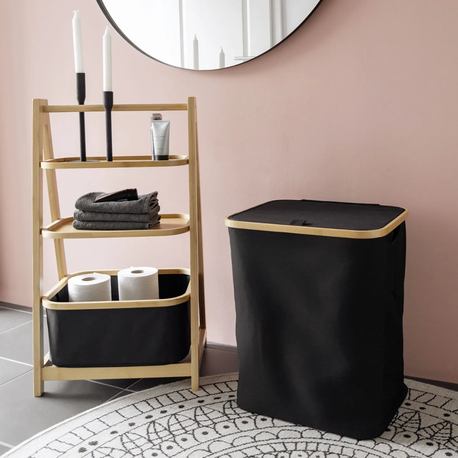 Wäschekorb Uno Ecori, 68 Liter aus recyceltem Polyester