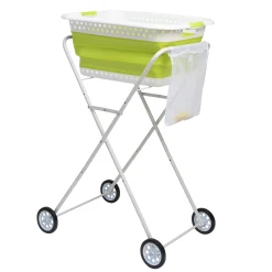 Wäschekorb-Trolley mit Beinen auf Rollen