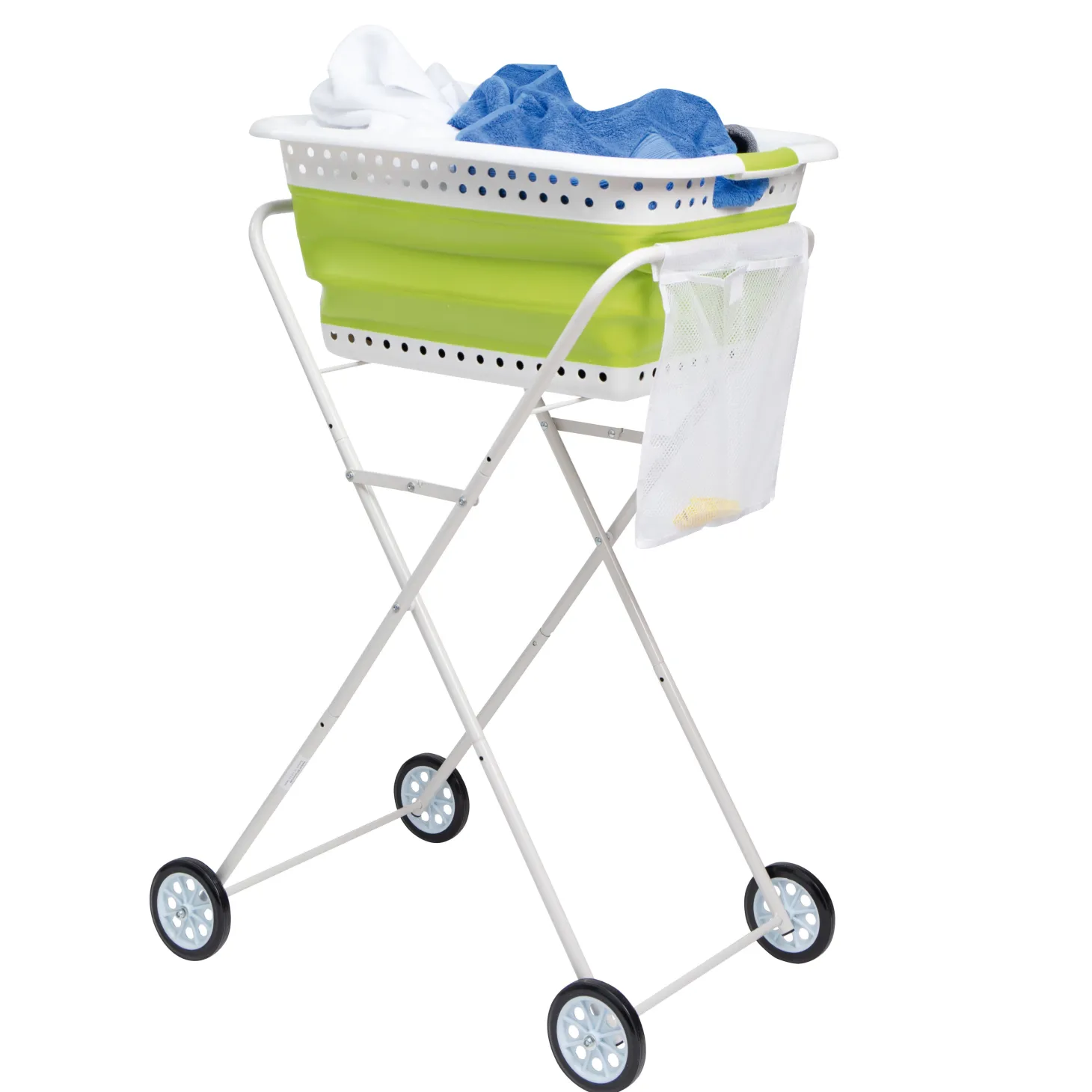Wäschekorb-Trolley mit Beinen auf Rollen